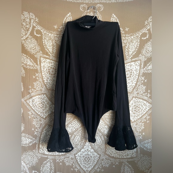 Cinq a Sept Estrella Bodysuit in Black - Picture 2 of 6